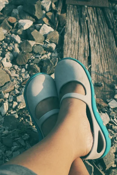 Sapatos com sombra — Fotografia de Stock