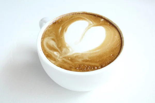 Vintage Latte Art Kaffee — Stockfoto