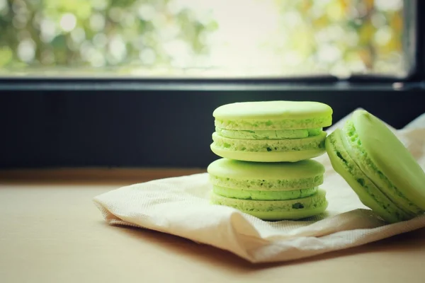 Macaroons verdes — Fotografia de Stock