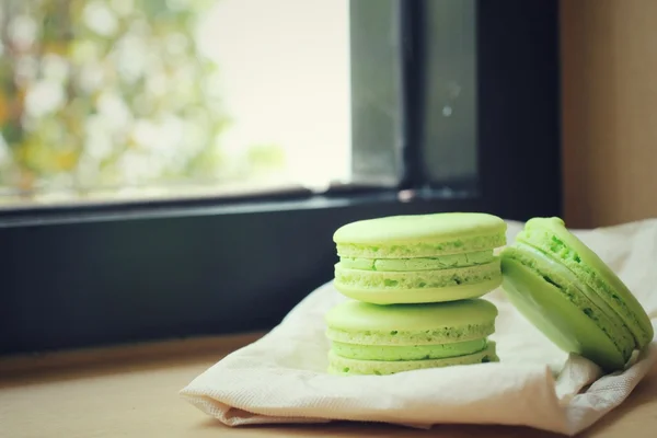 Zielony macaroons — Zdjęcie stockowe