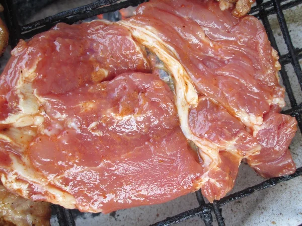 Hovězí steak na grilu — Stock fotografie