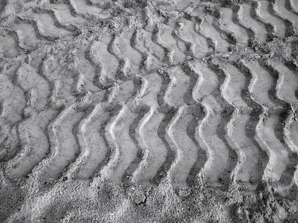 Wheel tracks on the soil. — Stock Photo, Image