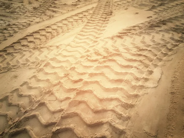 Wheel tracks on the soil. — Stock Photo, Image