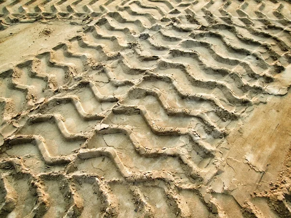 Wielsporen op de grond. — Stockfoto