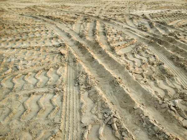 Wielsporen op de grond. — Stockfoto