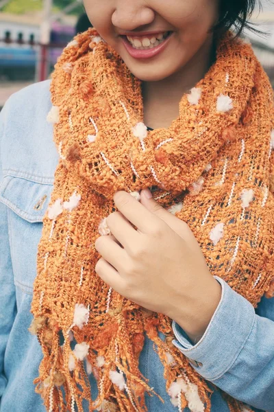 Woman with scarf — Stock Photo, Image