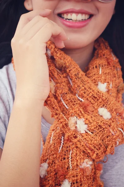 Woman with scarf