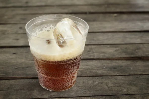 Glass of cola with ice cubes — Stock Photo, Image