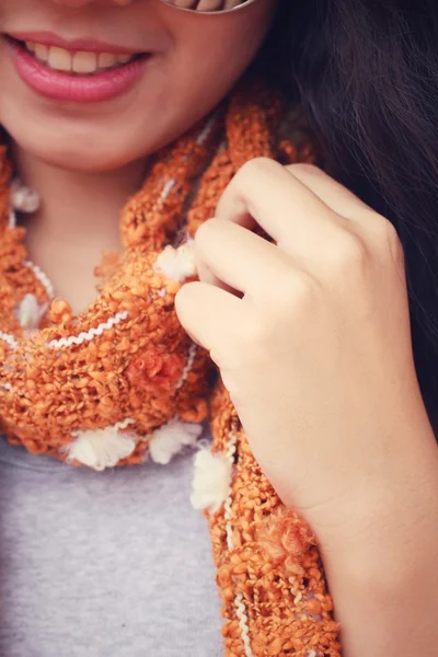 Woman with scarf — Stock Photo, Image