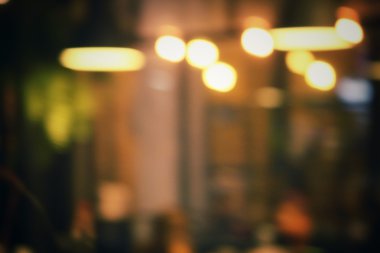 Restoran gece bulanık