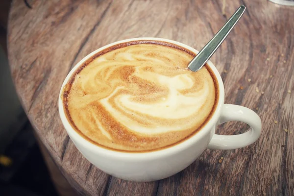Vintage latte kaffe — Stockfoto