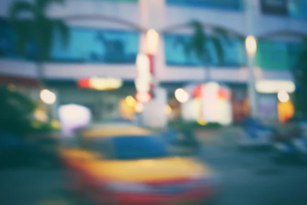 Blurred of car in city at night — Stock Photo, Image