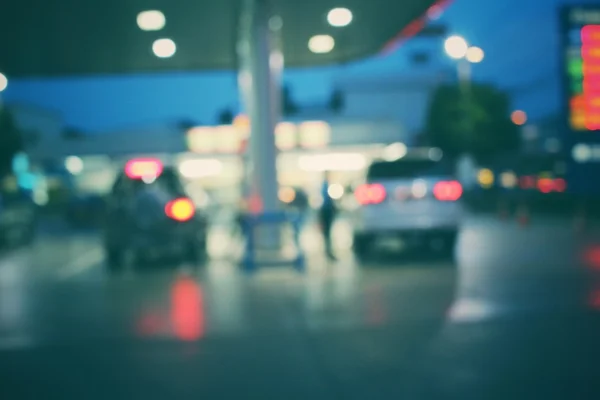 Blurred of gas station — Stock Photo, Image