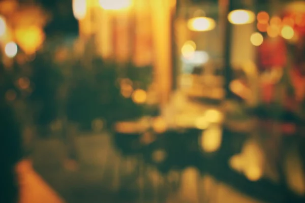 Blurred of restaurant at night — Stock Photo, Image