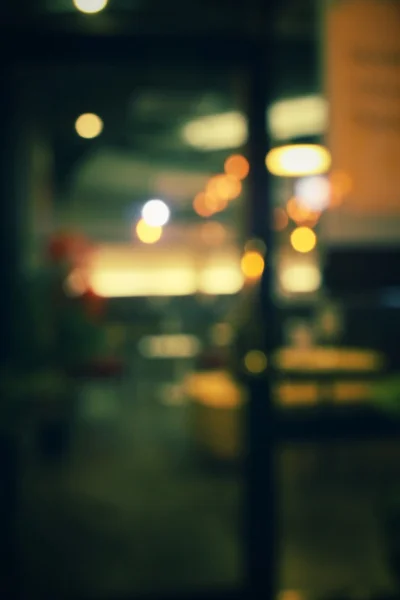 Blurred of restaurant at night — Stock Photo, Image