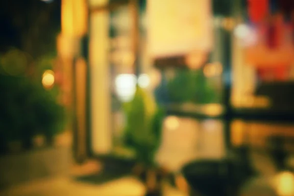 Blurred of restaurant at night — Stock Photo, Image