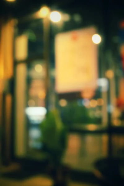 Blurred of restaurant at night — Stock Photo, Image
