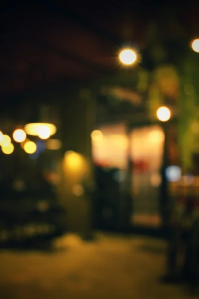 Blurred of restaurant at night — Stock Photo, Image