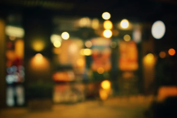 Blurred of restaurant at night — Stock Photo, Image