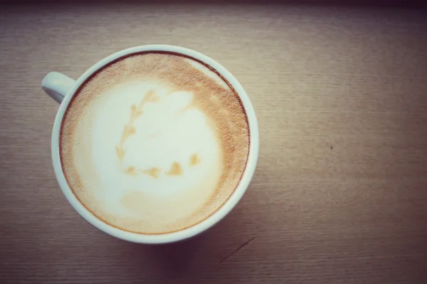 Café vintage latte art — Photo