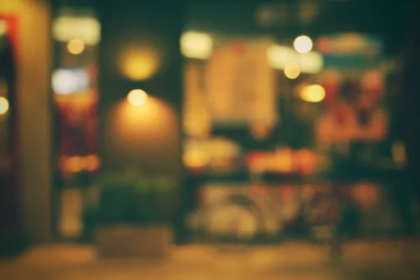 Blurred of restaurant at night — Stock Photo, Image