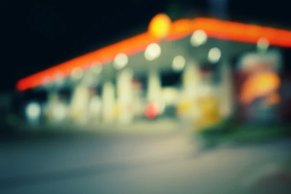 ガソリン スタンドのぼやけ — ストック写真