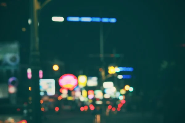 Blurred of restaurant at night — Stock Photo, Image