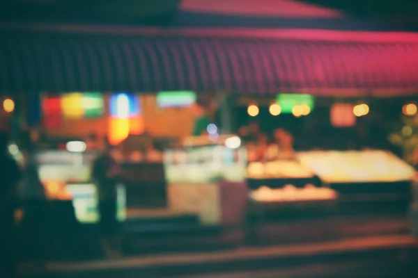 Blurred of restaurant at night — Stock Photo, Image