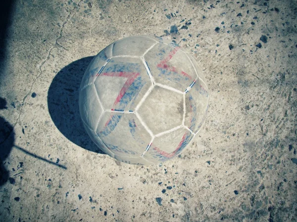 Old soccer ball — Stock Photo, Image