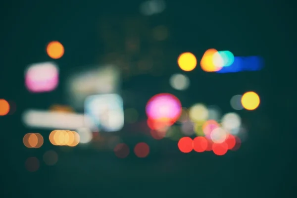 Blurred of car in city at night