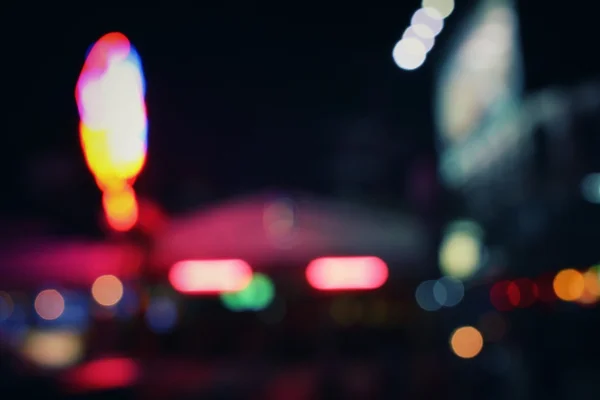 Blurred of car in city at night — Stock Photo, Image