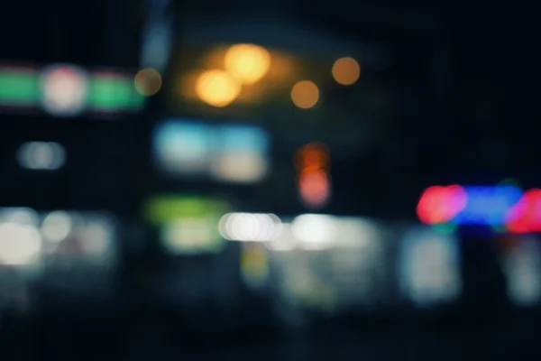 Blurred of car in city at night — Stock Photo, Image