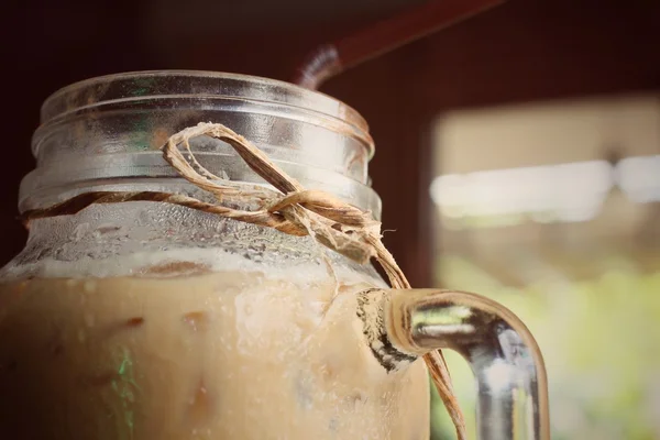 Iskaffe på café — Stockfoto