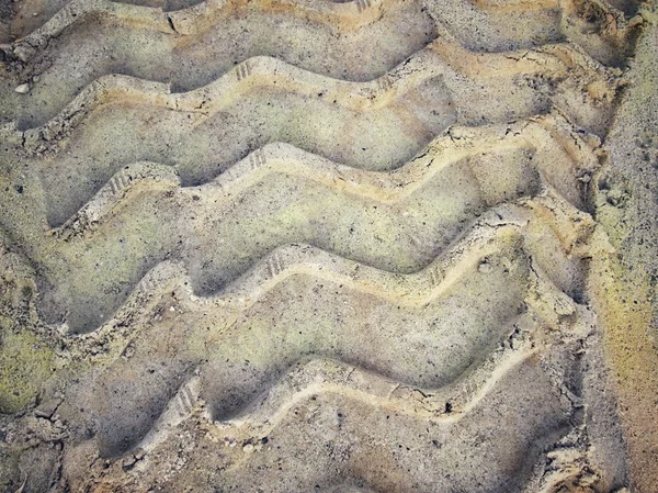 Wheel tracks on the soil. — Stock Photo, Image