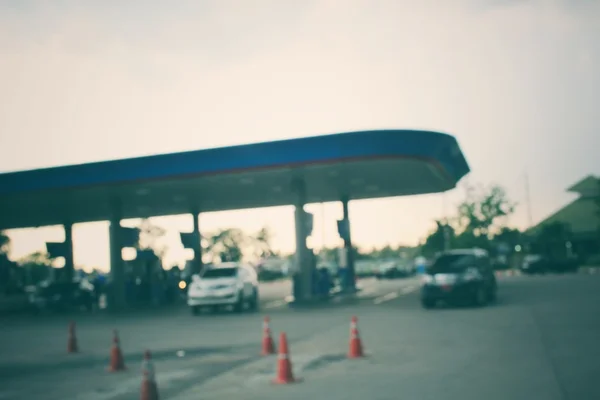 Tankstelle verwischt — Stockfoto