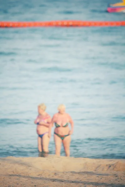 Blurred of swimming on the sea — Stock Photo, Image