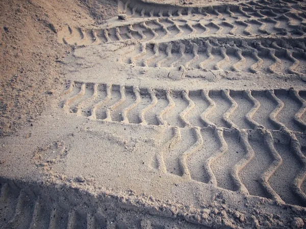 토양에 있는 바퀴 자국. — 스톡 사진