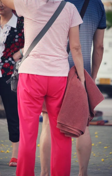 Blurred of people walking in city — Stock Photo, Image