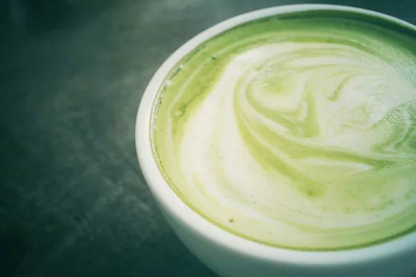 Zelený čaj a mléko — Stock fotografie
