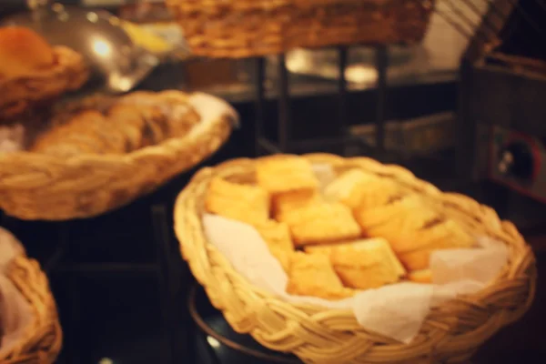 Niewyraźne świeżego chleba w sklepie piekarni — Zdjęcie stockowe