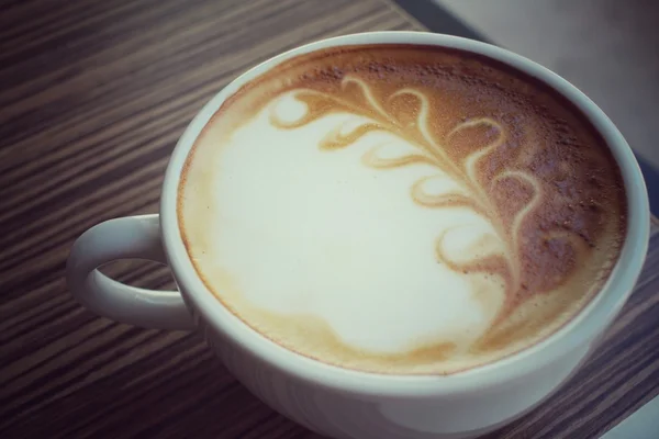 Винтажный кофе латте — стоковое фото