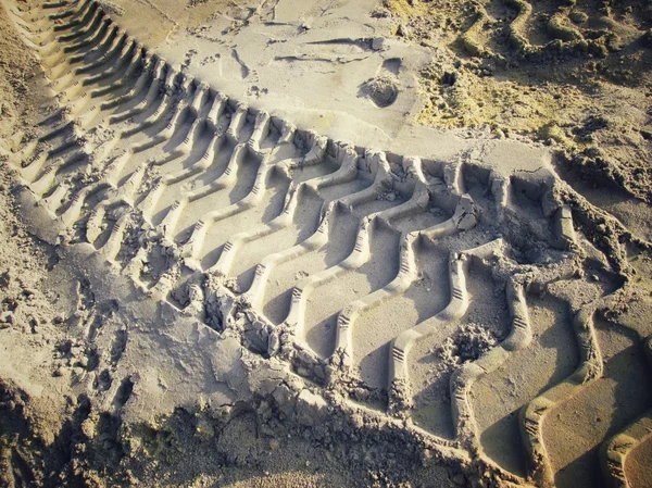 Wielsporen op de grond. — Stockfoto