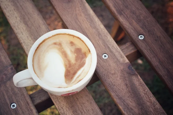 Latte xícara de café — Fotografia de Stock