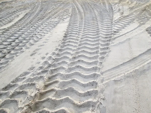 Wheel tracks on the soil. — Stock Photo, Image