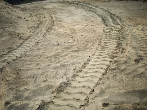 Wheel tracks on the soil. — Stock Photo, Image