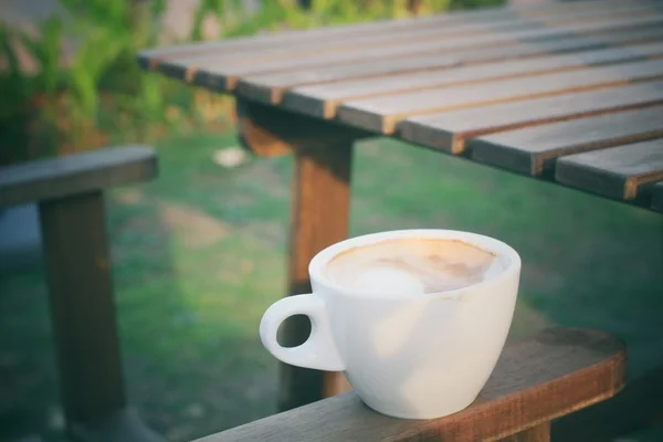 Vintage latte koffie — Stockfoto