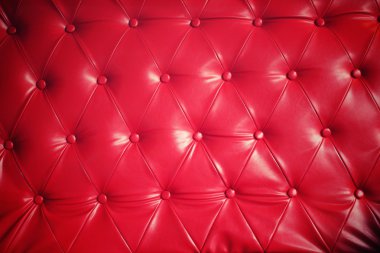  Vintage kırmızı deri kanepe