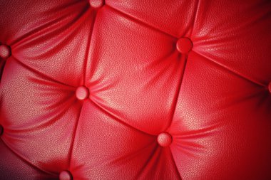  Vintage kırmızı deri kanepe