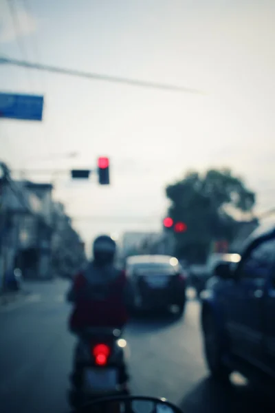 Auto in der Stadt verschwommen — Stockfoto