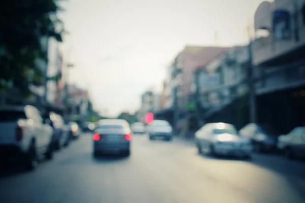 Embaçado de carro na cidade — Fotografia de Stock